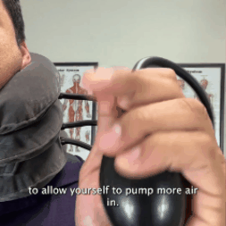 Pumping the neckmart collar to tighten collar
